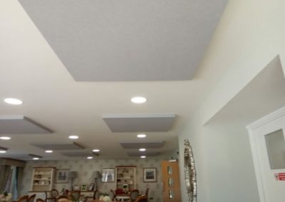 Acoustic ceiling panels in Community Hall