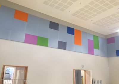 Sports hall acoustic panels