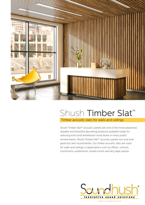 Timber Slats Acoustic Panel brochure cover