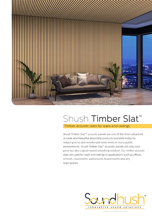Timber Slats Acoustic Panel brochure cover