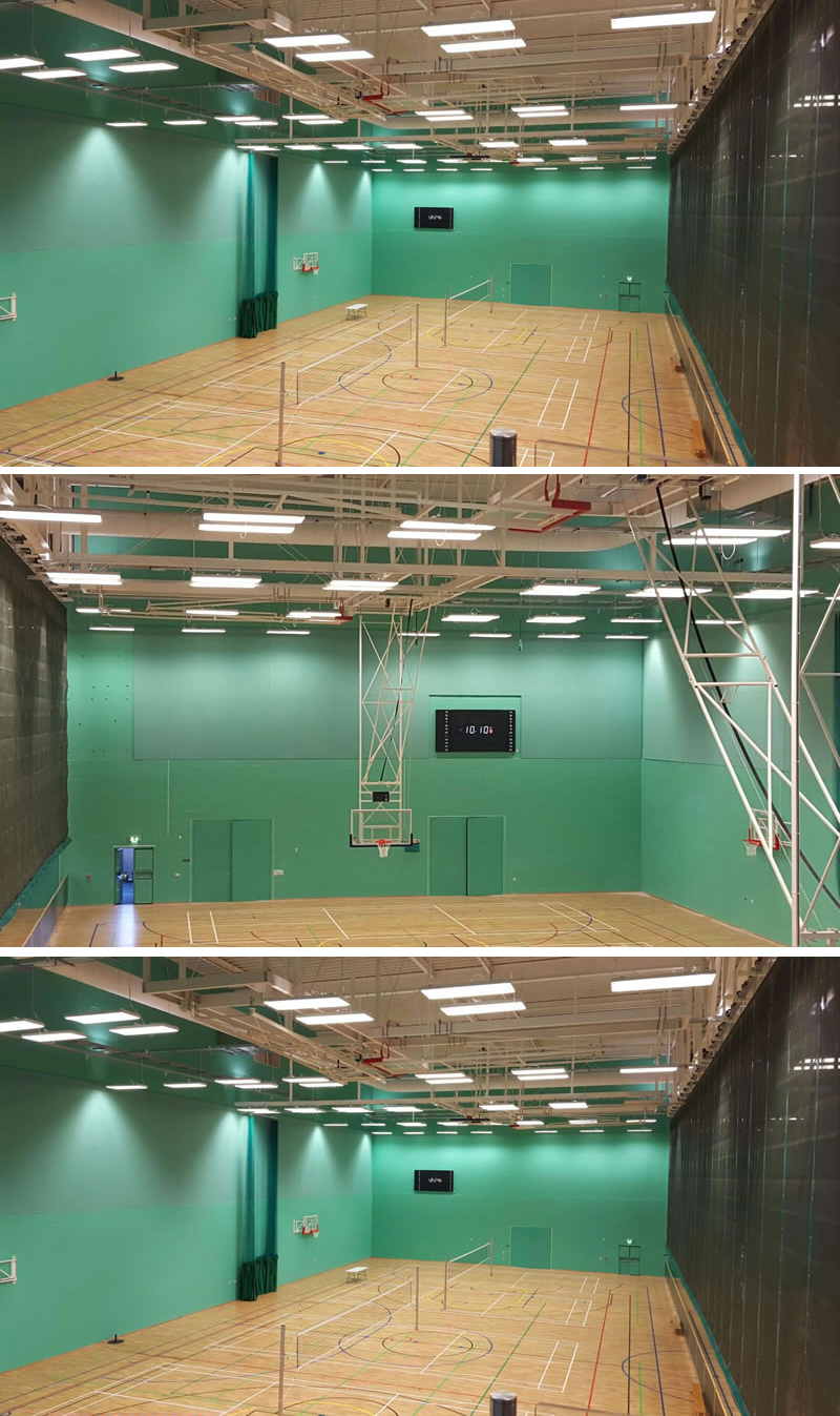Impacta acoustic panels for sports hall