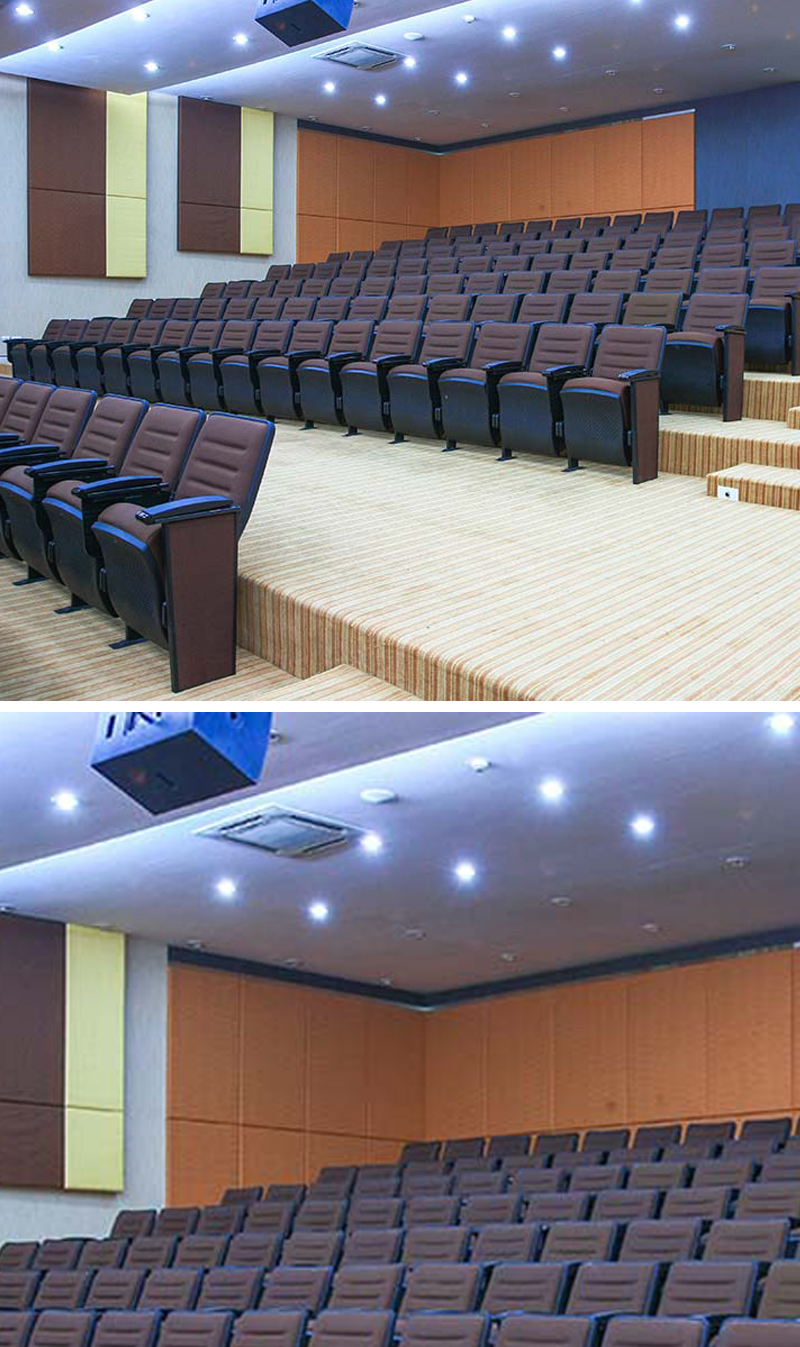 Acoustic wall panels for lecture theatre